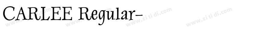 CARLEE Regular字体转换